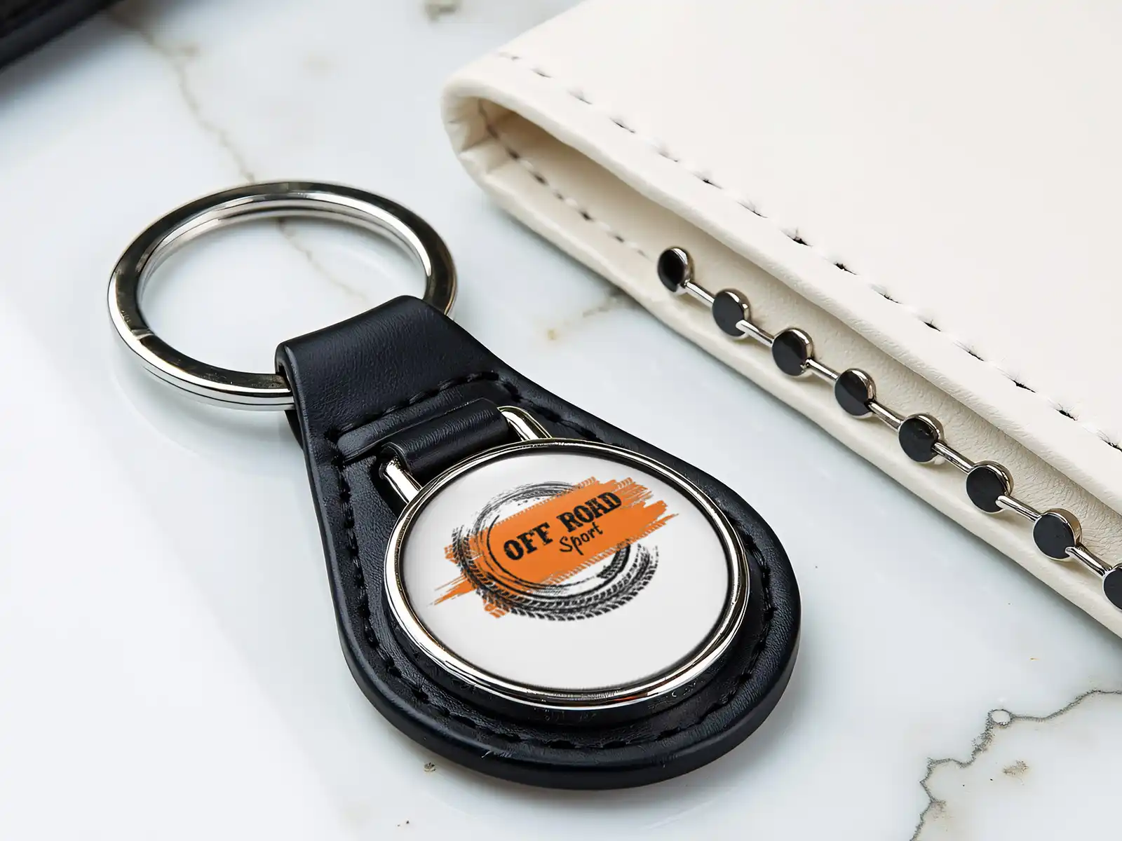 Custom Leather Key Rings Stylish Force Racing Version
